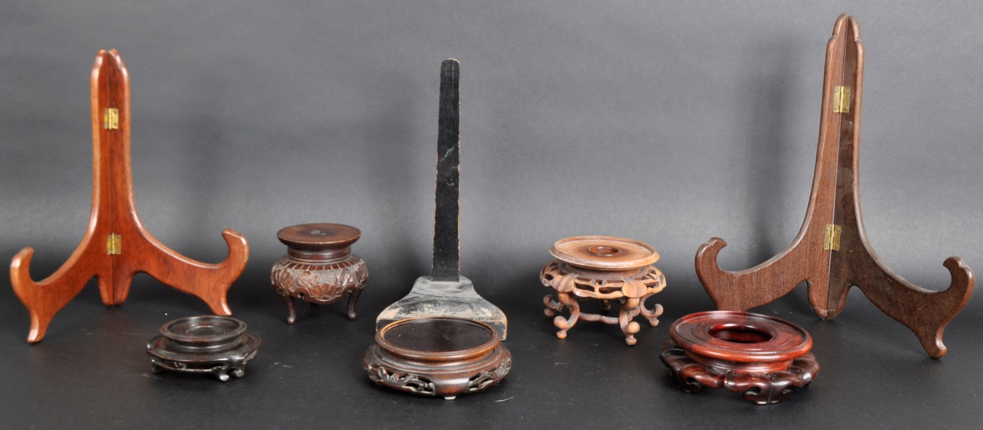 COLLECTION OF ASSORTED CHINESE HARDWOOD STANDS