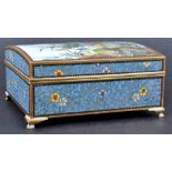 19TH CENTURY CHINESE CLOISONNE ENAMEL TRINKET BOX