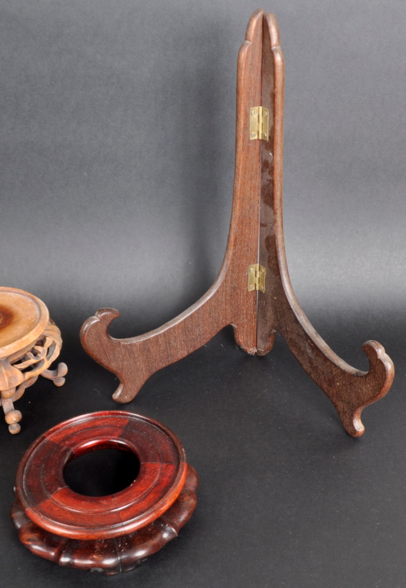 COLLECTION OF ASSORTED CHINESE HARDWOOD STANDS - Image 5 of 5