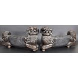 LARGE PAIR OF 19TH CENTURY CHINESE CARVED FOO DOGS