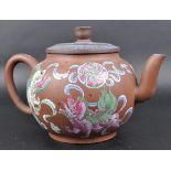 19TH CENTURY CHINESE YIXING POTTERY TEAPOT