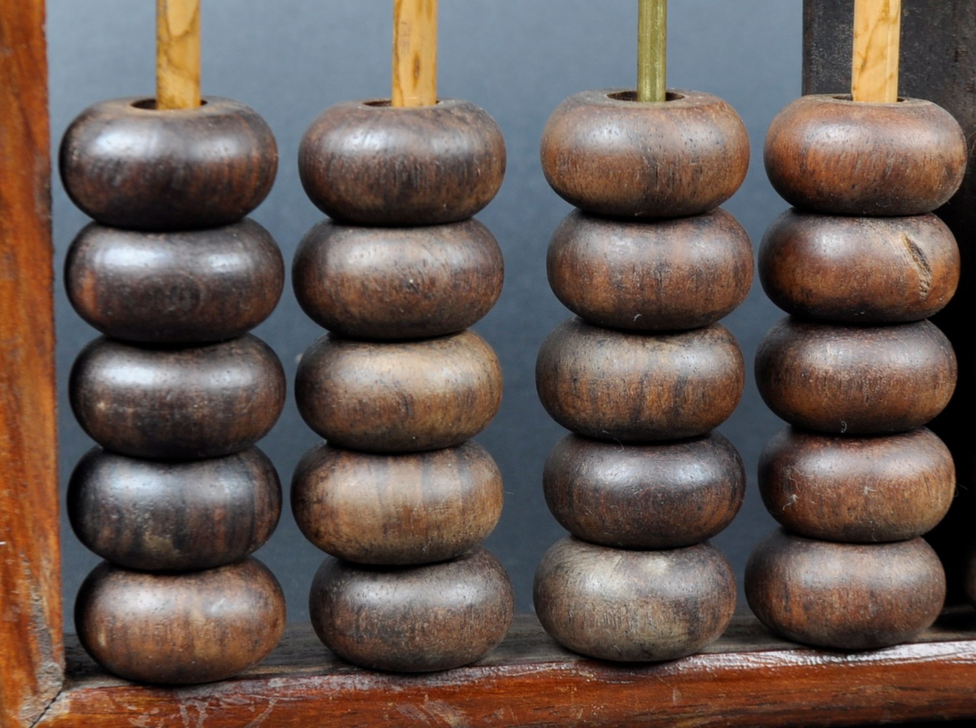 CHINESE LOTUS FLOWER BRAND WOODEN ABACUS - Image 3 of 6