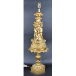 19TH CENTURY GILT BRONZE ORMOLU TABLE LAMP