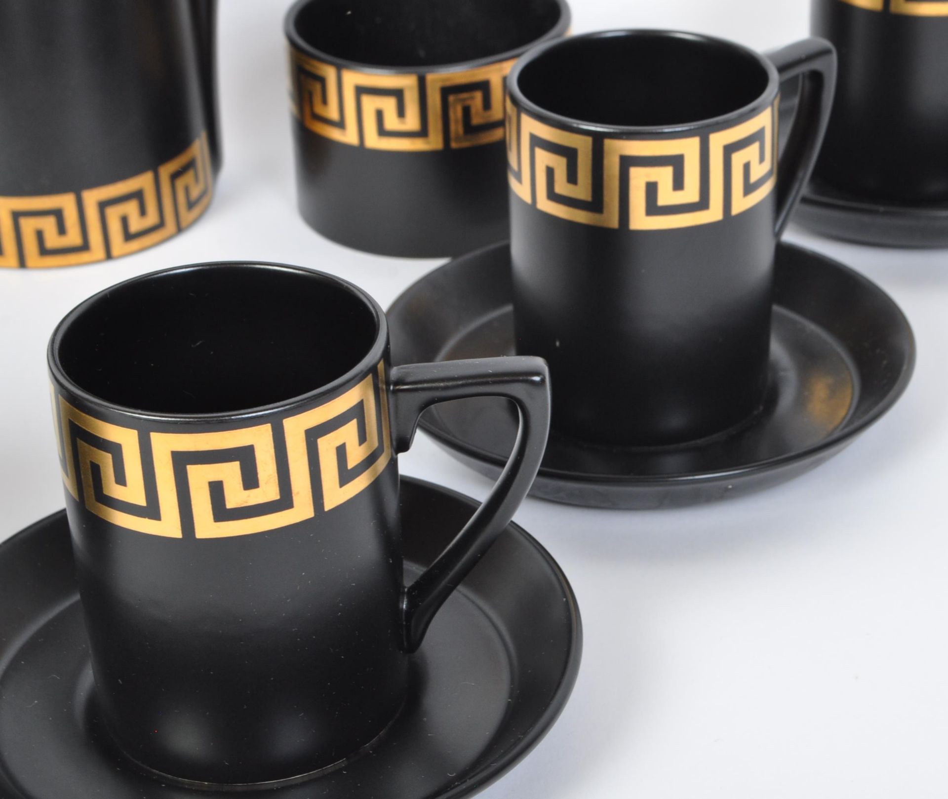 SUSAN WILLIAM ELLIS PORTMEIRION GREEK KEY COFFEE SERVICE - Image 2 of 7