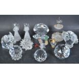 COLLECTION OF VINTAGE CRYSTAL GLASS ORNAMENTS - INC SWAROVSKI