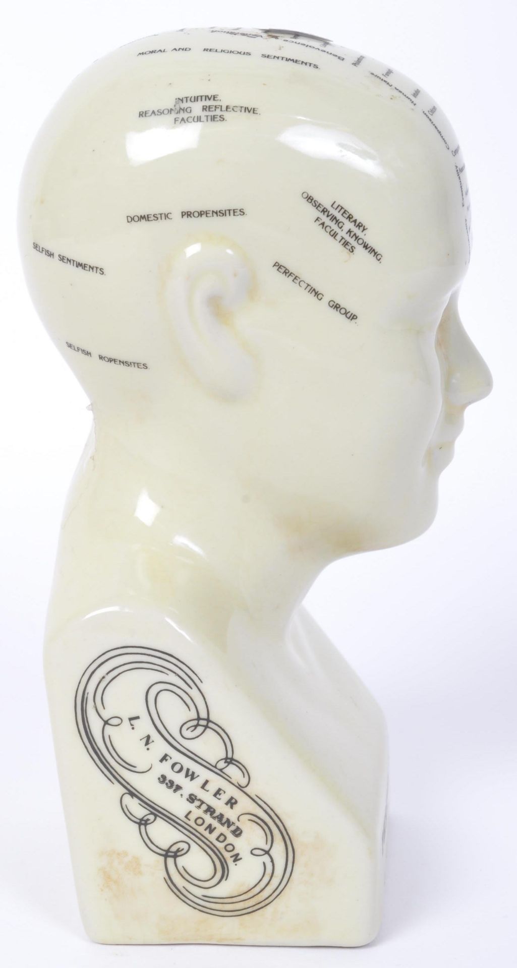 VINTAGE L. N. FOWLER PHRENOLOGY BUST - Image 3 of 4