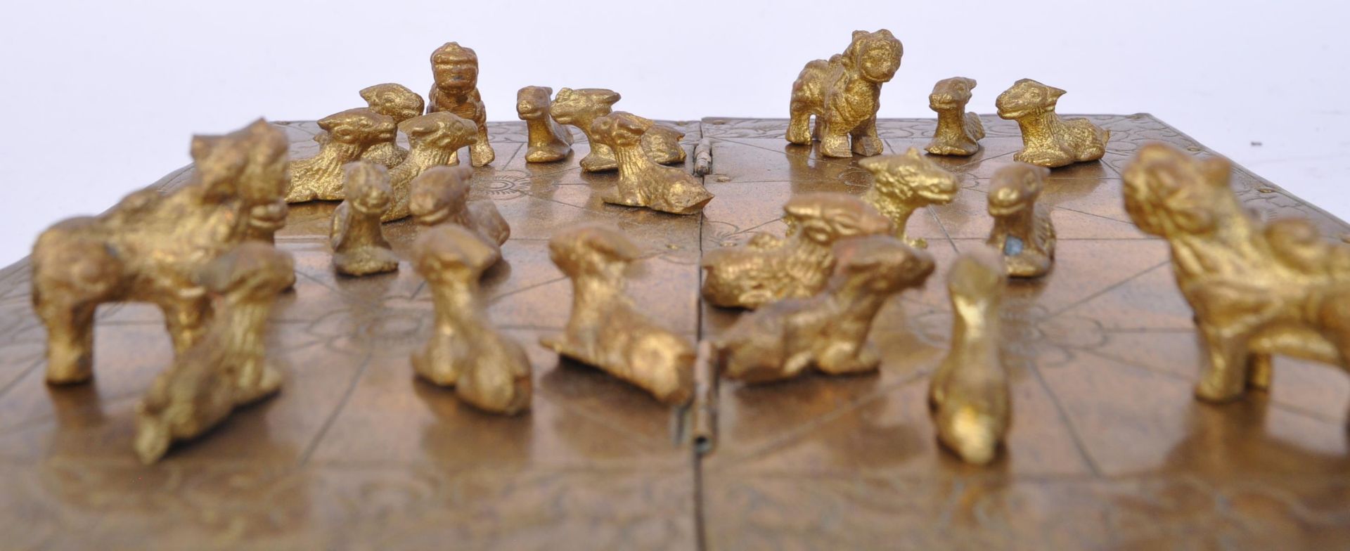 NEPALESE BRASS BAGH CHAL BOARD GAME WITH PIECES - Image 4 of 4