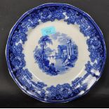 19TH CENTURY J GOODWIN LONGTON MOREA BLUE & WHITE PLATE