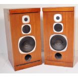 PAIR OF VINTAGE CASTLE TEAK FLOOR STANDING SPEAKERS