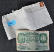 BANK OF ENGLAND MISPRINT ONE POUND NOTE MISPRINT