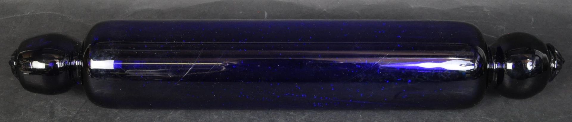 TWO VICTORIAN BRISTOL BLUE GLASS ROLLING PINS - Image 2 of 4