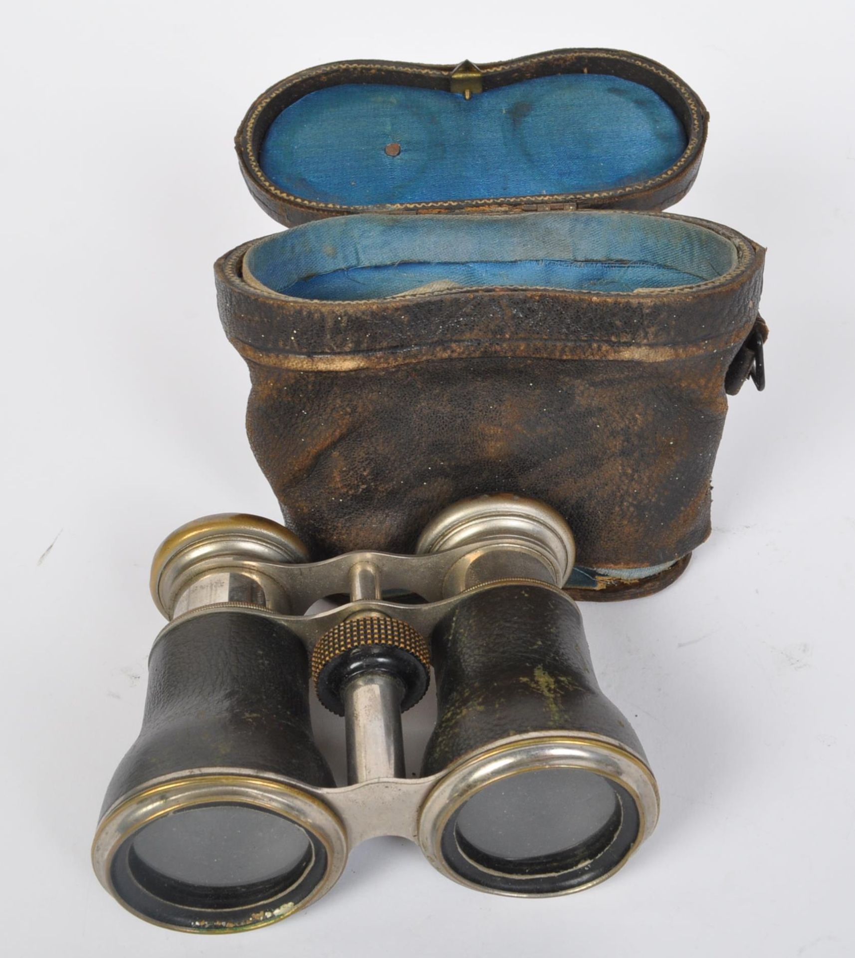 PAIR OF FRENCH LE JOCKEY LEATHER BOUND BINOCULARS