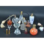 COLLECTION OF 19TH CENTURY & VINTAGE ATOMIZER SCENT BOTTLES