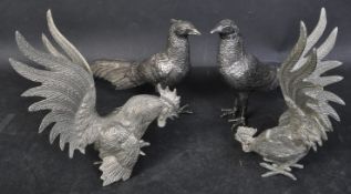 COLLECTION OF METAL POULTRY BIRD ORNAMENTS