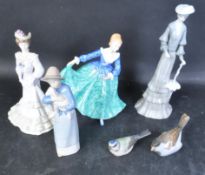 ASSORTMENT OF CHINA FIGURES - COALPORT - DOULTON - REX