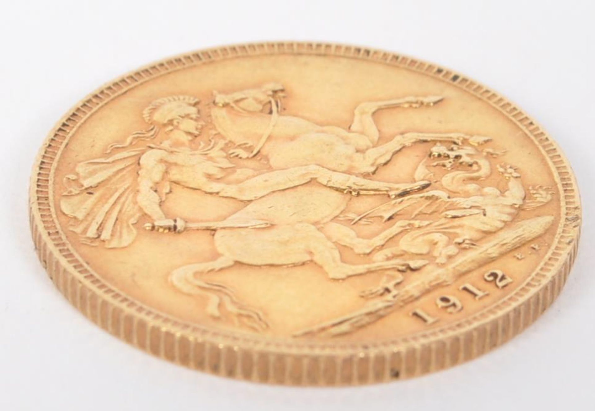 22CT GOLD 1912 GEORGE V FULL SOVEREIGN COIN - Image 4 of 4