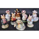 EIGHT VINTAGE ROYAL DOULTON 'BRAMBLY HEDGE' CHINA MICE FIGURINES