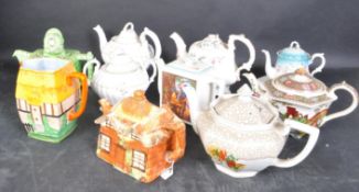 COLLECTION OF CERAMIC & CHINA TEAPOTS