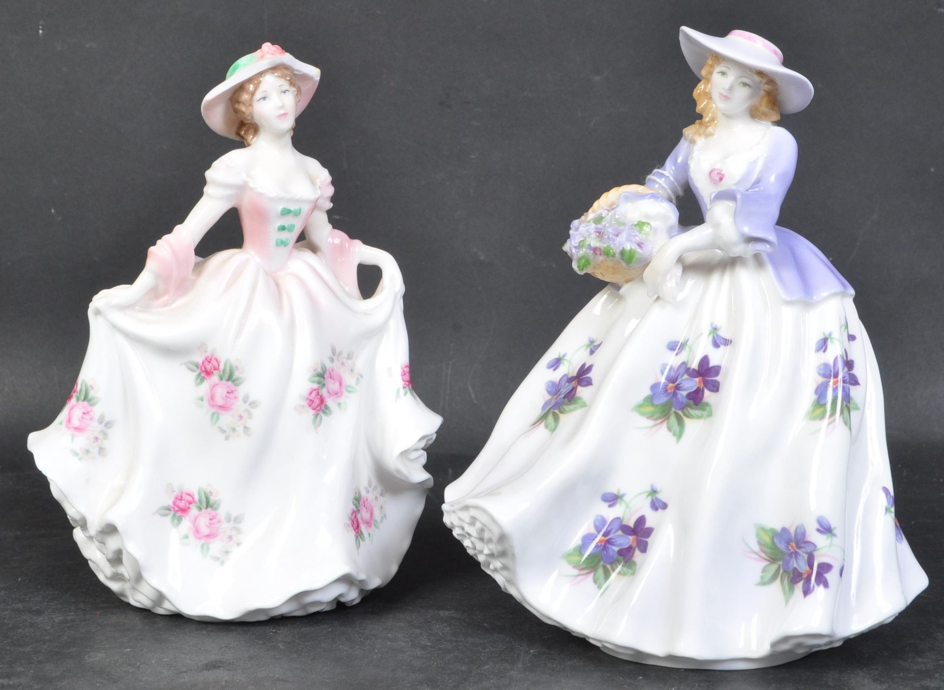 THREE ROYAL WORCESTER FIGURES W ROYAL DOULTON LADY - Image 4 of 5