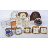 COLLECTION OF VINTAGE CLOCK & TRAVEL ALARM CLOCKS