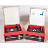 PAIR OF RETRO FIDELITY 1950'S BSR PORTABLE RECORD PLAYERS