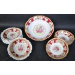 ROYAL ALBERT LADY HAMILTON VINTAGE PLATES & SERVING BOWL