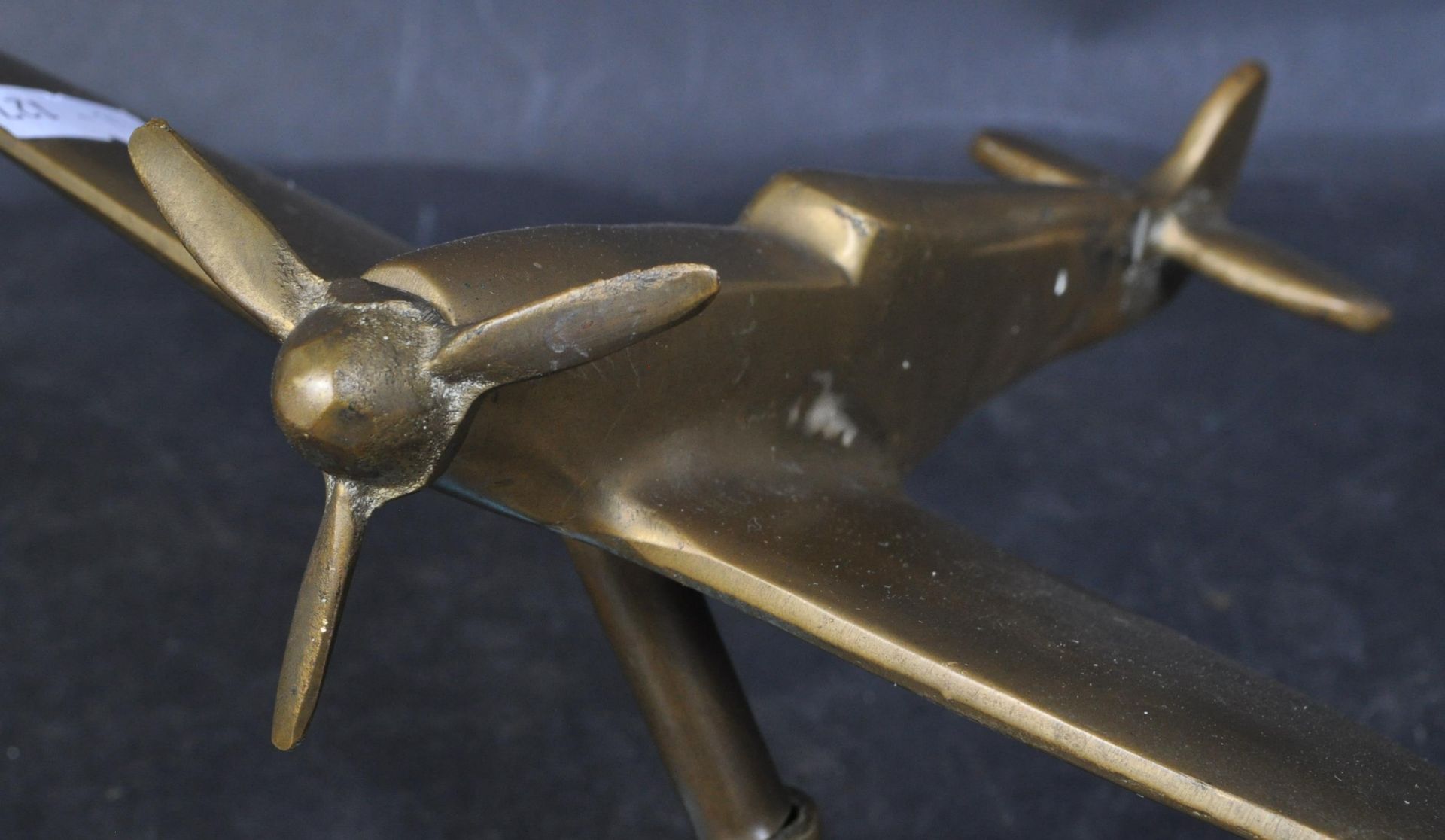20TH CENTURY BRASS TRENCH ART SPITFIRE ORNAMENT - Image 2 of 5