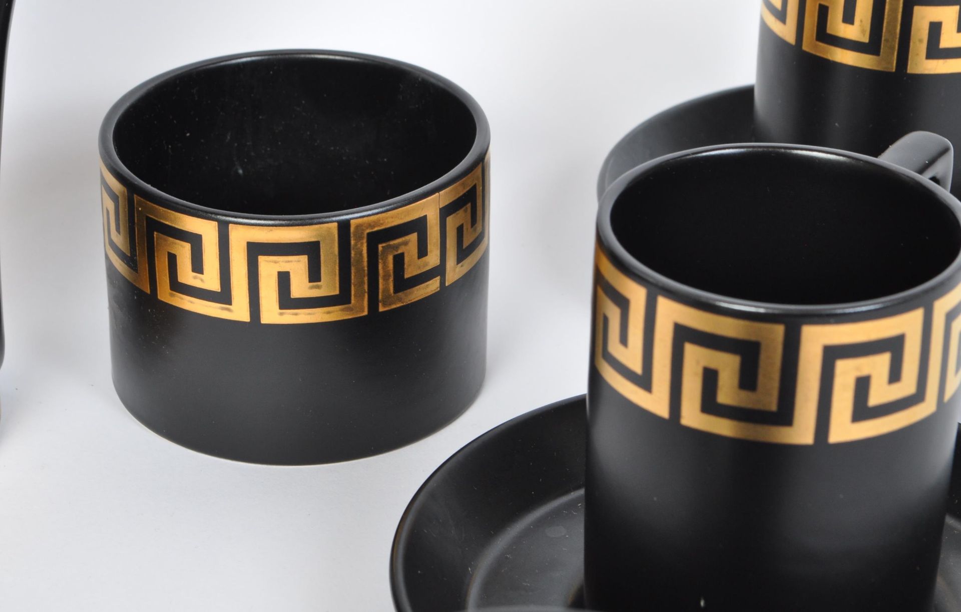 SUSAN WILLIAM ELLIS PORTMEIRION GREEK KEY COFFEE SERVICE - Image 3 of 7