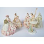 VINTAGE ROYAL WORCESTER & COALPORT CHINA FIGURINES