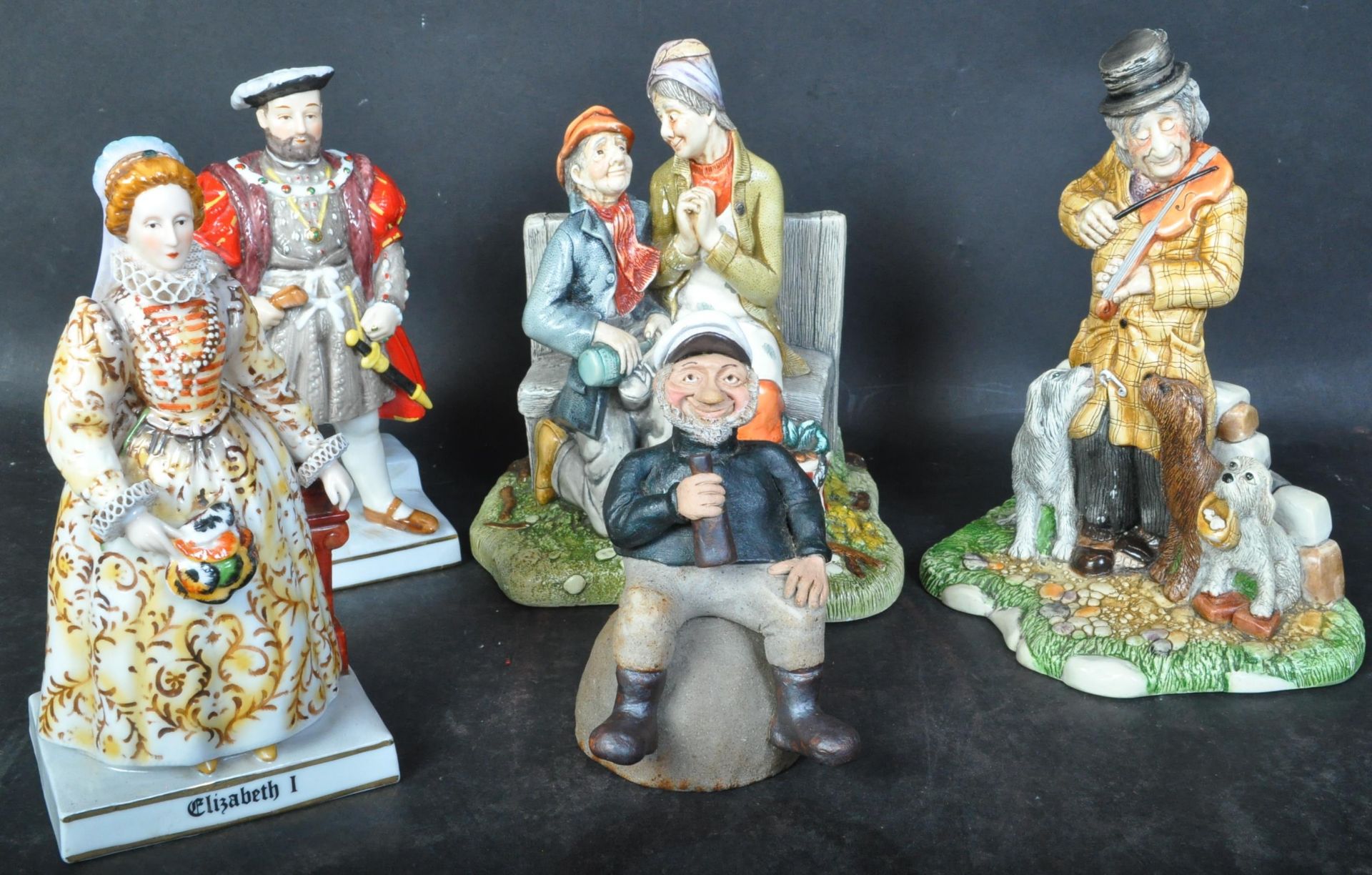 COLLECTION OF PORCELAIN FIGURES NAPLES & NATURECRAFT