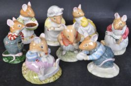 EIGHT ROYAL DOULTON 'BRAMBLY HEDGE' CHINA MICE FIGURINES