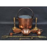 COLLECTION OF 19TH CENTURY BRASS & COPPER ITEMS