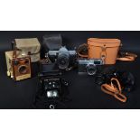 COLLECTION OF VINTAGE CAMERA - OLYMPUS - PRAKTICA - VIVITAR