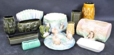 LARGE COLLECTION OF SYLVAC 20TH CENTURY POTTERY VASES