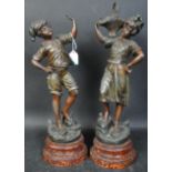 PAIR OF VINTAGE SPELTER STATUES AFTER H. TREMO