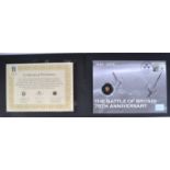 COINS / STAMPS - BATTLE OF BRITAIN 75TH ANNIVERSARY SOVEREIGN COVER