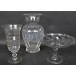 19TH CENTURY ACID ETCHED GROUP OF GLASS -