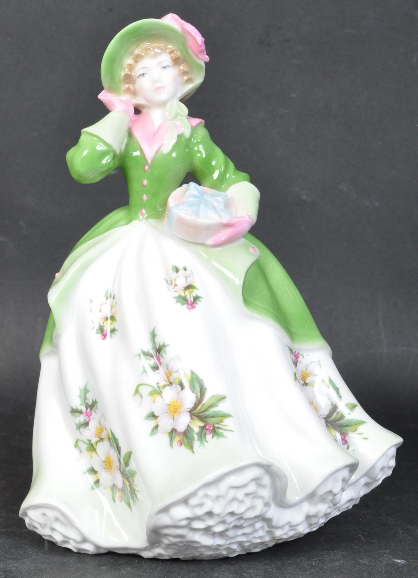 THREE ROYAL WORCESTER FIGURES W ROYAL DOULTON LADY - Image 3 of 5