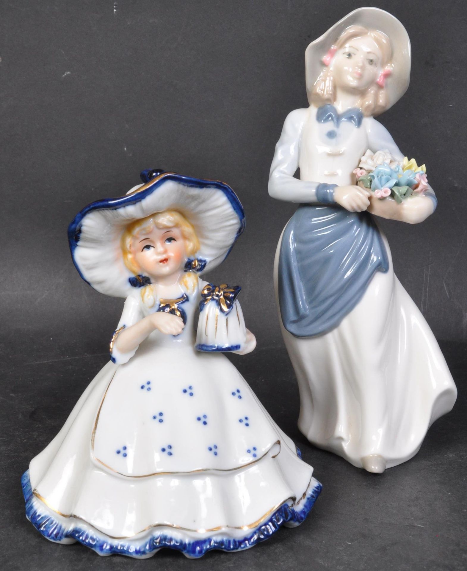 THREE ROYAL DOULTON CHINA LADY FIGURES & TWO OTHERS - Image 4 of 4