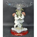 20TH CENTURY LA ANINA COLLECTION CHERUB & GLASS CENTREPIECE