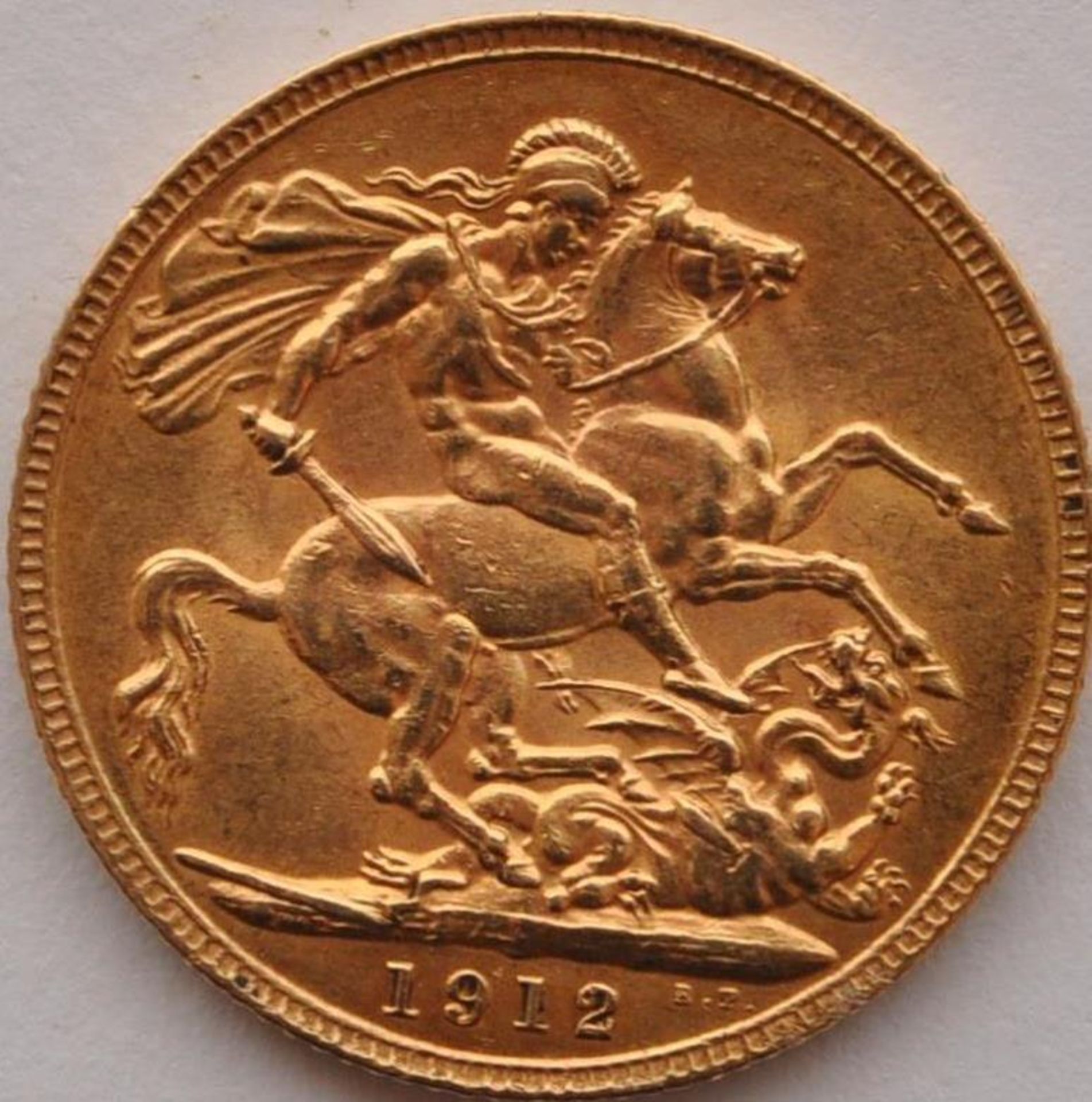 22CT GOLD 1912 GEORGE V FULL SOVEREIGN COIN