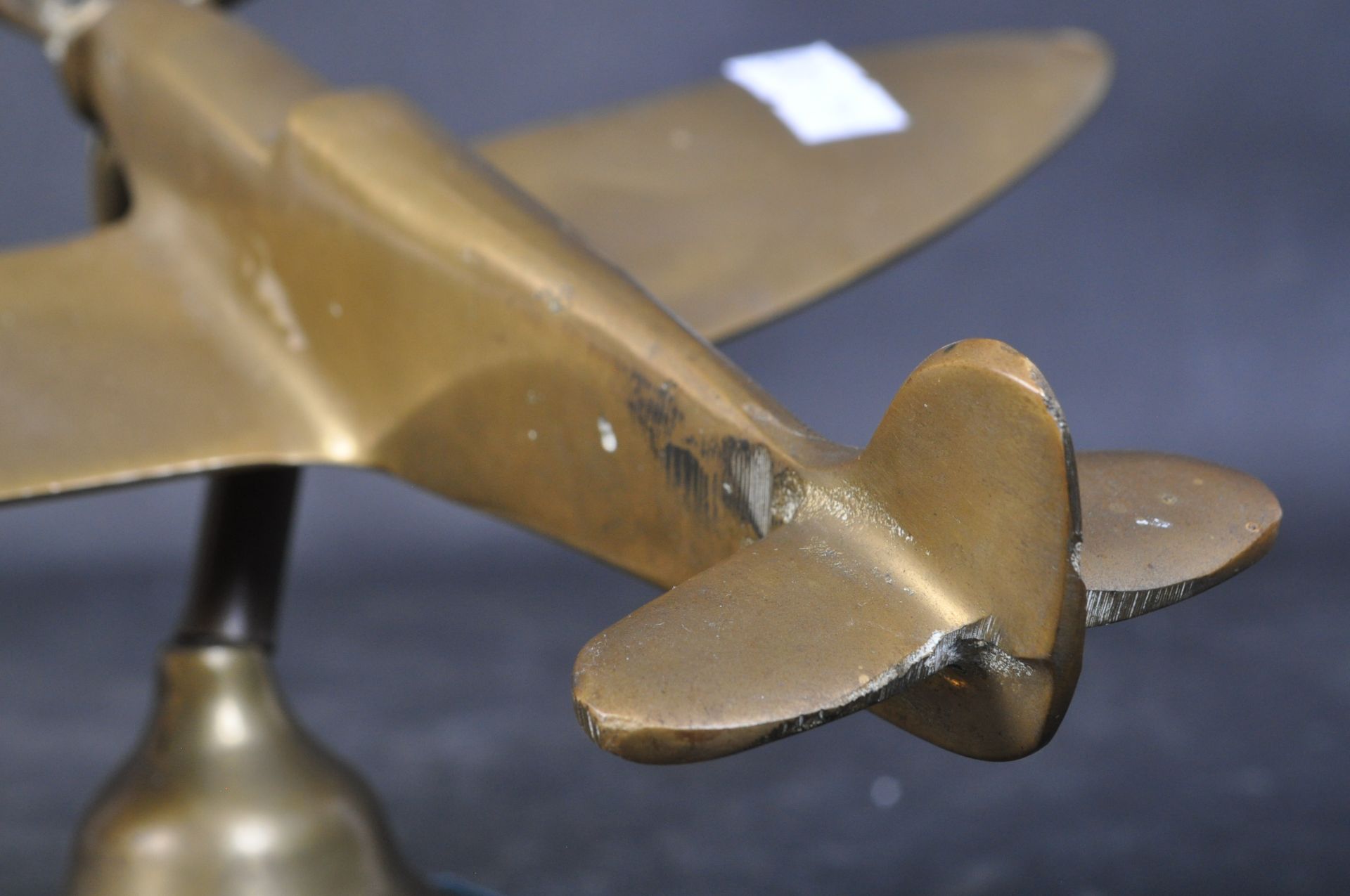20TH CENTURY BRASS TRENCH ART SPITFIRE ORNAMENT - Image 5 of 5