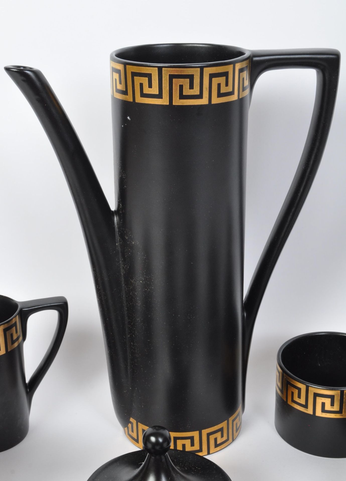 SUSAN WILLIAM ELLIS PORTMEIRION GREEK KEY COFFEE SERVICE - Image 6 of 7