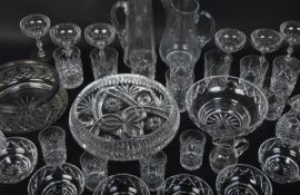 LARGE COLLECTION OF 20TH CENTURY CUT GLASS WARES