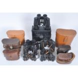 MIXED COLLECTION OF VINTAGE CASED BINOCULARS