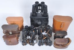 MIXED COLLECTION OF VINTAGE CASED BINOCULARS