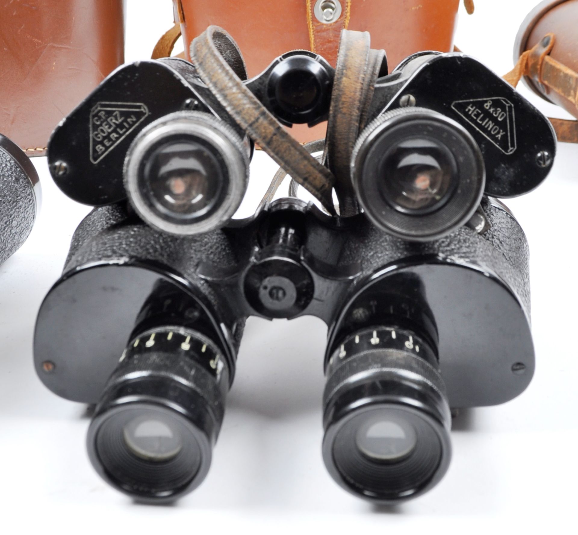 COLLECTION OF ASSORTED CASED VINTAGE BINOCULARS INCLUDING MILITARY ISSUE - Image 4 of 5