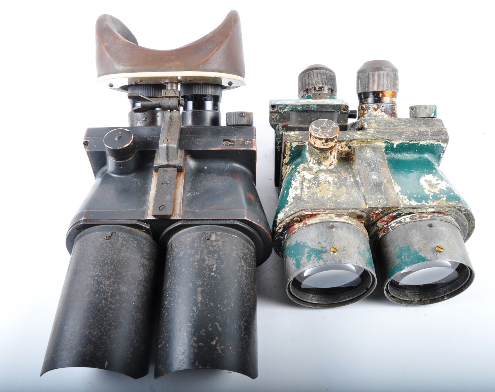 WWII GERMAN D.F. 10X80 FLAK ARTILLERY BINOCULARS - Image 4 of 9