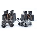 COLLECTION OF ASSORTED BINOCULARS INCLUDING MILITARY ISSUE