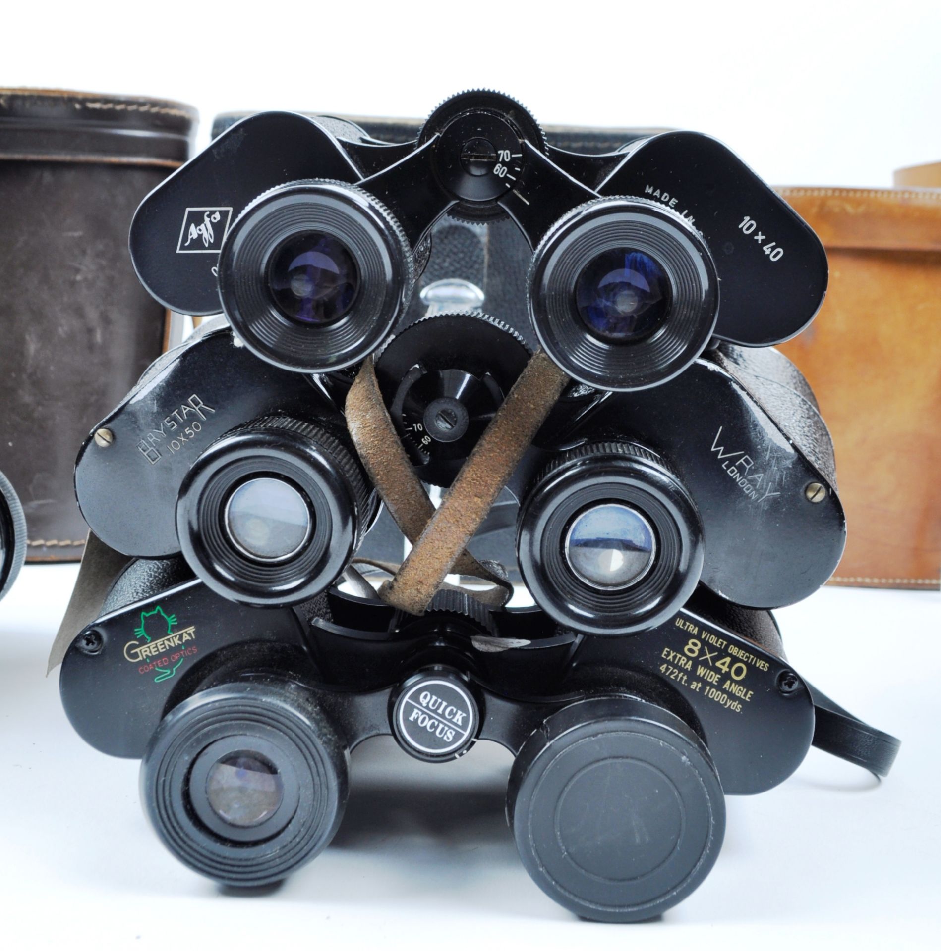 COLLECTION OF ASSORTED CASED VINTAGE BINOCULARS - Image 4 of 5